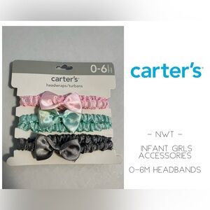 🆕CARTER’S - 0/6M - NWT - INFANT GIRLS 3PK HEADBANDS